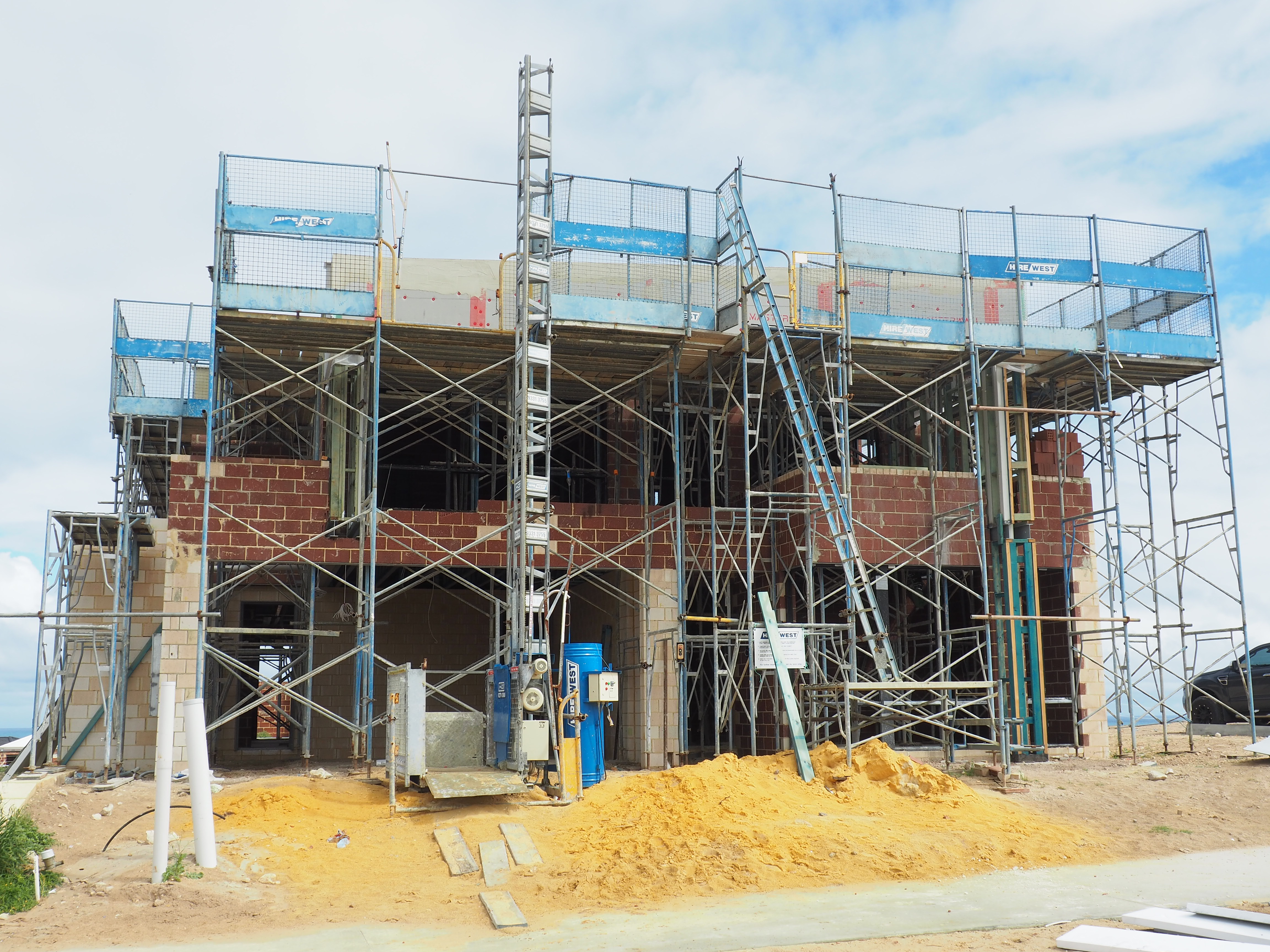 Residential home being built - air conditioning perth