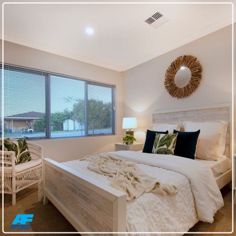 bedroom with daikin ducted air conditioning